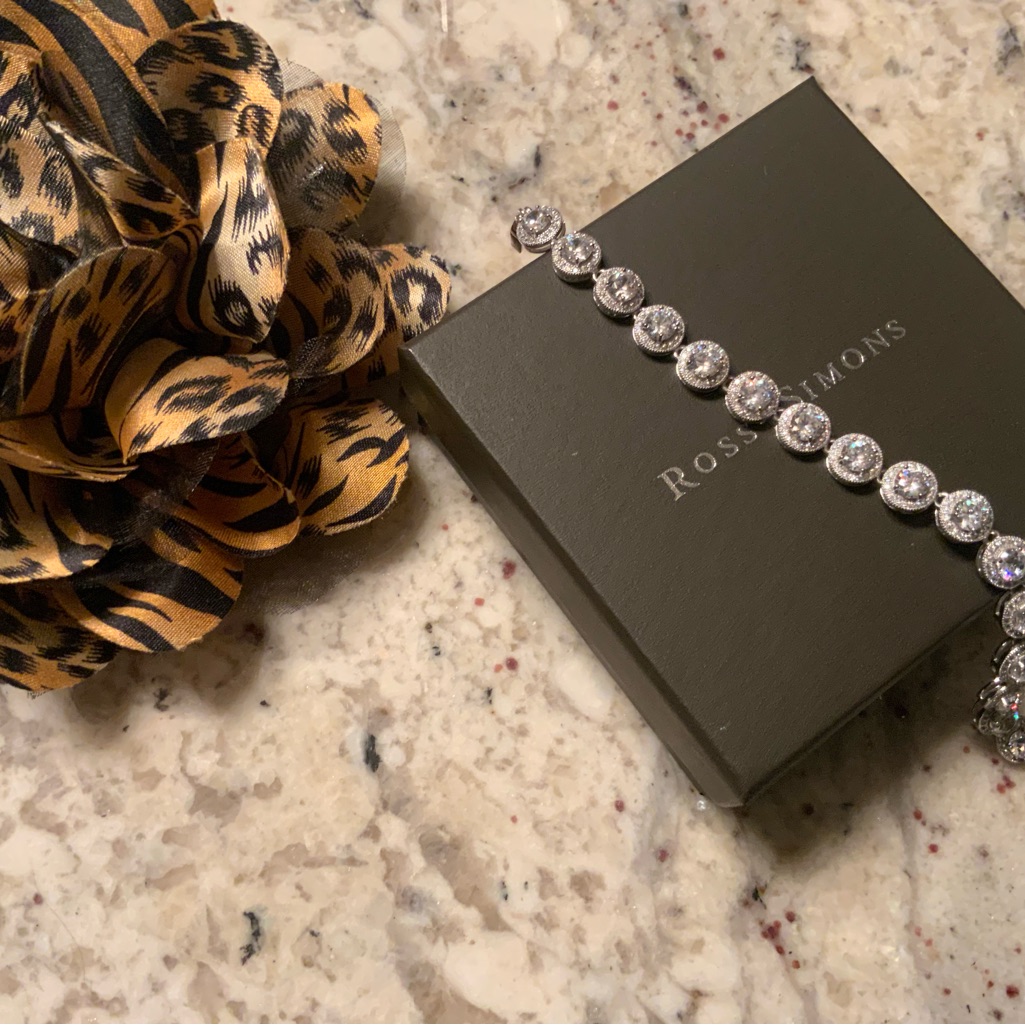 Brand New Ross-Simons 925 Silver Bracelet With Sparkling Stones 65$